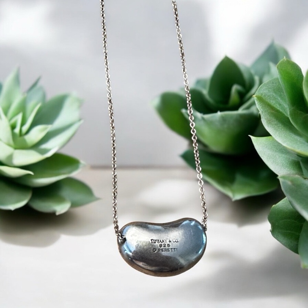 Tiffany & Co. Silver Bean Necklace